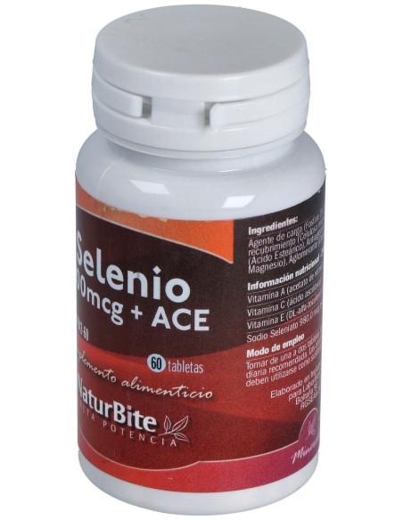 Selenio 200Mcg + Ace 60Comp. de Naturbite