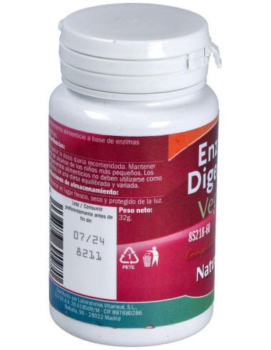 Enzimas Digestivas Veganas, 60 comp.  de NaturBite
