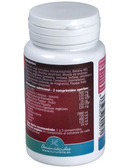 Enzimas Digestivas Veganas, 60 comp.  de NaturBite