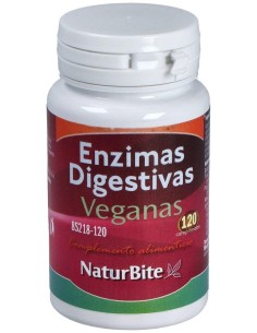 Enzimas Digestivas Veganas, 120 comp.  de NaturBite 2