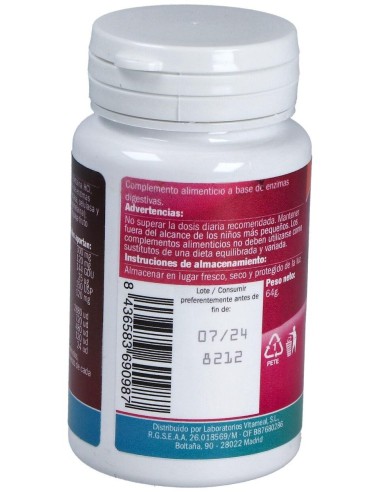 Enzimas Digestivas Veganas, 120 comp.  de NaturBite