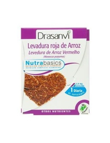 Levadura Roja Arroz (2,9Mg Monacolina K) 30 Capsulas Nutrabasicos Drasanvi