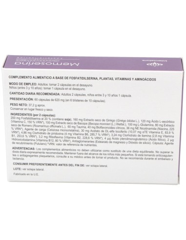Memoserina Complex 60Cap. de Internature