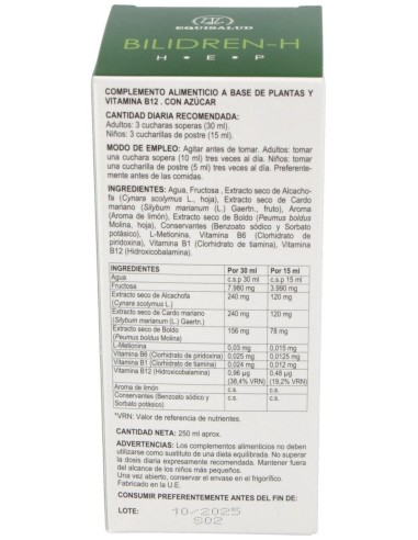 Bilidren-H Jarabe 250Ml. de Internature