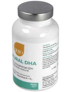 Natural DHA Alta Concentración 180 perlas de Puro Omega 2