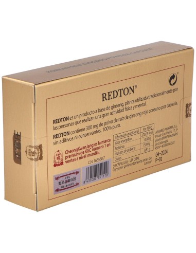 Redton Ginseng Rojo Coreano 50Cap de Abamed Farma