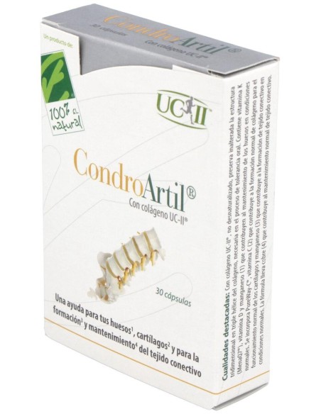Condroartil Con Colageno Uc-Ii 30Cap. de Cien Por Cien Natural