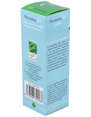 Vitamina D3 Liquida 50Ml. de Cien Por Cien Natural