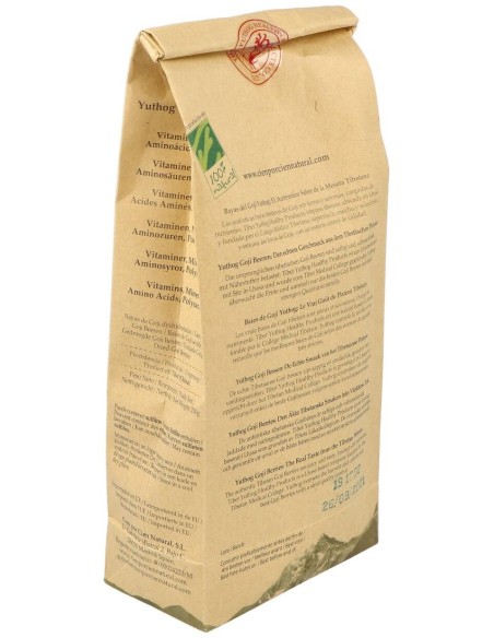 Bayas De Goji Yuthog Bolsa 250Gr. de Cien Por Cien Natural