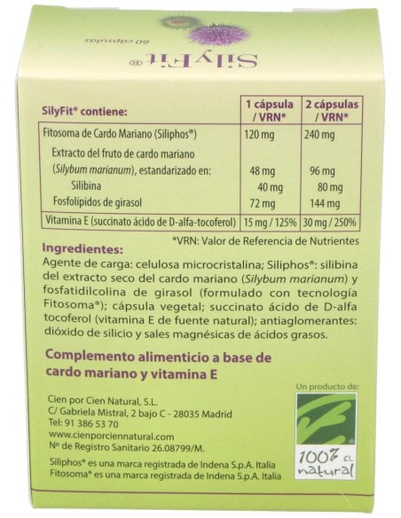 Silyfit 60Cap. de Cien Por Cien Natural