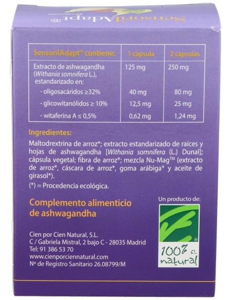 Sensoril Adapt. 60Cap. de Cien Por Cien Natural