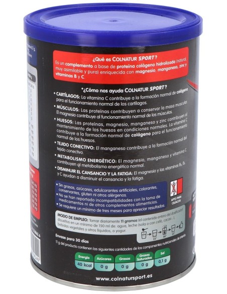 Colnatur Sport Sabor Neutro 330Gr. de Colnatur