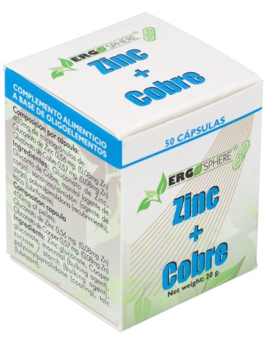 Zinc - Cobre Ergosphere 50Cap. de Ergonat