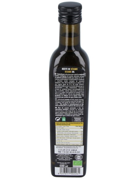 Aceite De Sesamo 1ª Pression Frio 500Ml Bio de Naturgreen