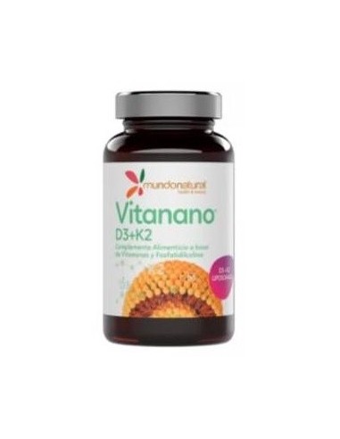 Vitanano Vitaminas D3 + K2 Liposomado 30Cap. de Mundonatural