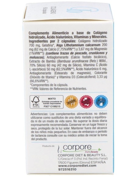 Corpore Beauty Colageno Hidrolizado+Ac Hialur. 60C de Corpore Diet