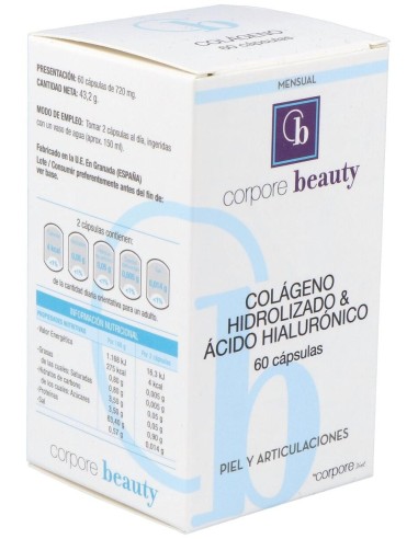 Corpore Beauty Colageno Hidrolizado+Ac Hialur. 60C de Corpore Diet