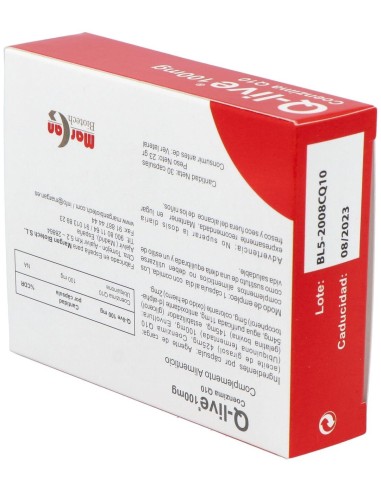 Q-Live Coq10 100Mg. 30Cap. de Margan
