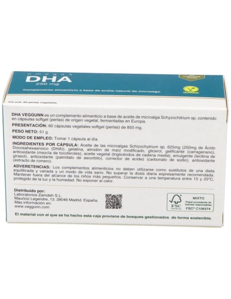Dha Omega 3 60Cap. de Veggunn