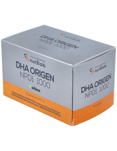Dha Origen Npd1 1000 Blister 60Perlas. de Nutilab