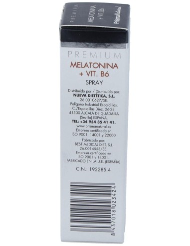 Melatonina + Vit B6 50 Ml Spray Bucal   de Prisma Natural