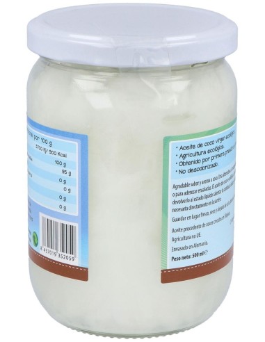 Aceite De Coco 500Ml. de Cien Por Cien Natural