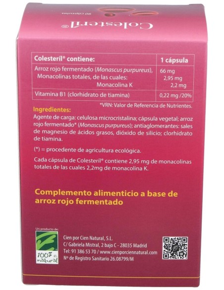 Colesteril 90Cap. de Cien Por Cien Natural