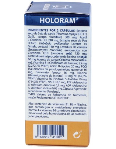 Holoram Mitocondria 60Cap. de Equisalud