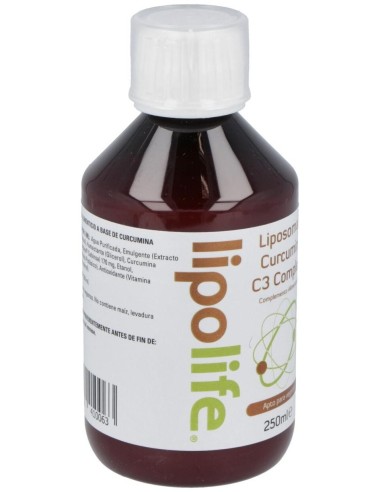 Lipolife Liposomal Curcumin C3 Complex 250Ml. de Equisalud