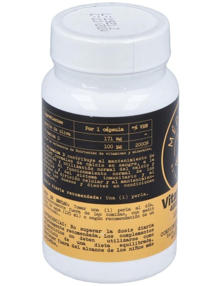 Vitamina D3 4000Ui 120Perlas de Mederi Nutricion Integrativa