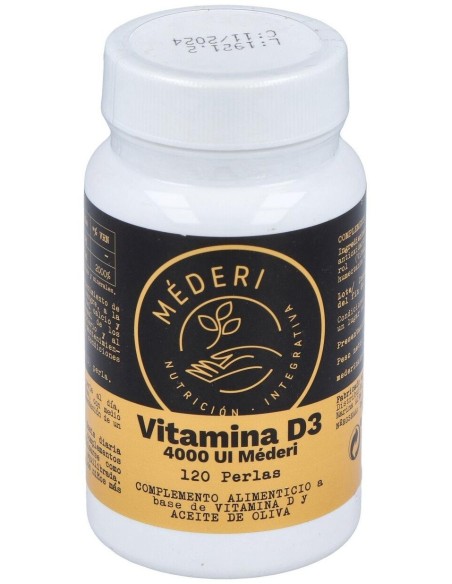 Vitamina D3 4000Ui 120Perlas de Mederi Nutricion Integrativa