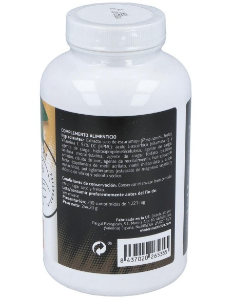 Rose Hips Vit. C + Zn + Se 200Comp. de Mederi Nutricion Integrativa