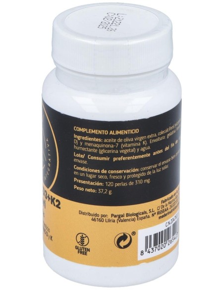 Vitamina D3 + K2 120Perlas de Mederi Nutricion Integrativa