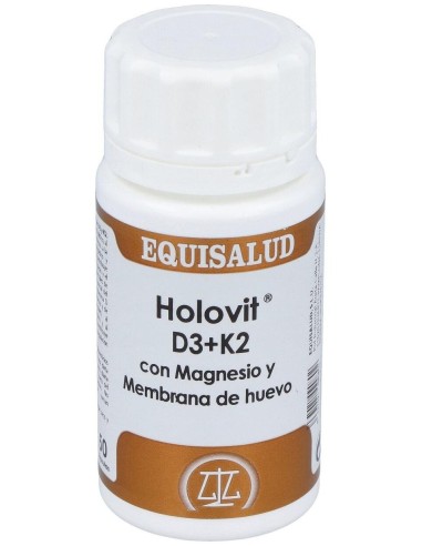 Holovit D3+K2 Con Magnesio Y Membrana Huevo 50Cap de Equisalud