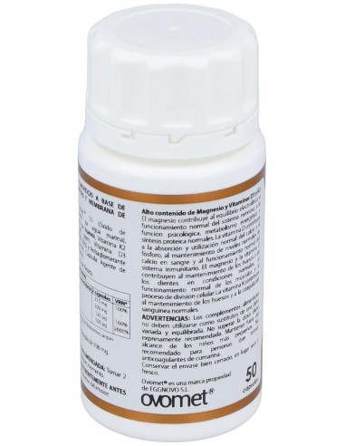 Holovit D3+K2 Con Magnesio Y Membrana Huevo 50Cap de Equisalud