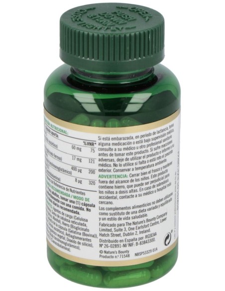 Hierro Gentle Complex 100Cap. de Nature´S Bounty