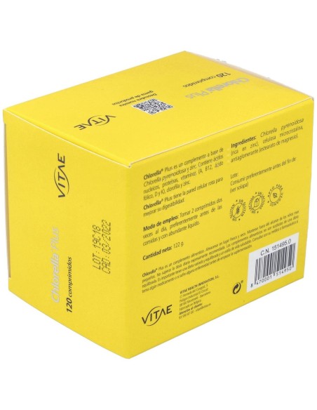 Chlorella Plus 1000Mg. 120Comp. de Vitae