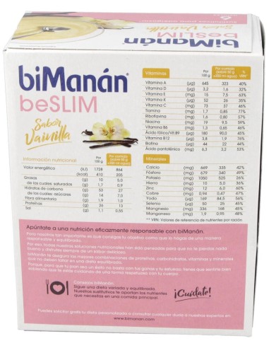 Natillas Sustitutivas Vainilla 6Sbrs. de Bimanan