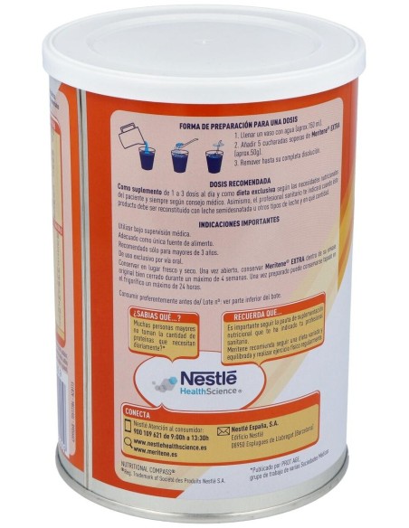 Meritene Extra Chocolate Bote 450Gr. de Meritene