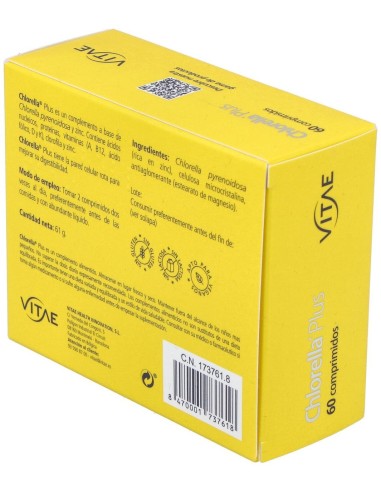 Chlorella Plus 1000mg 60 comprimidos de Vitae