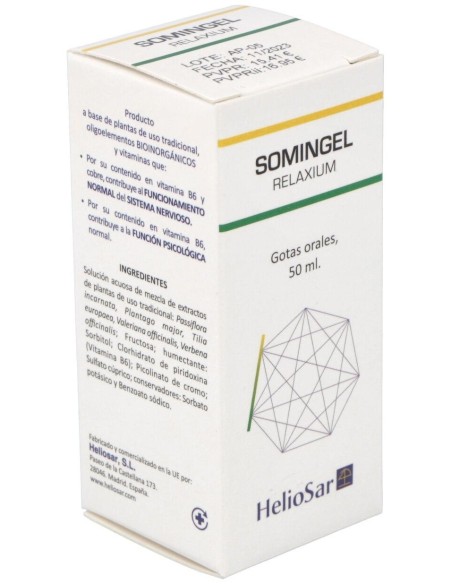 Somingel Relaxium 50Ml. de Heliosar