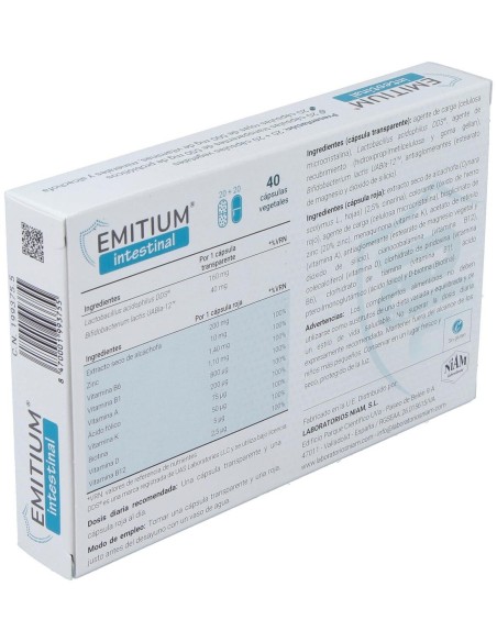 Emitium Intestinal 20+20Cap.Veg. de Niam