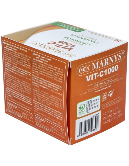 Vit C 1000 Vitamina C Liposomada 20Amp. de Marnys