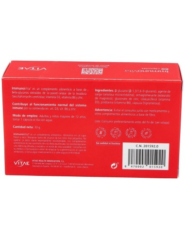 Immunovita 60 cápsulas de Vitae