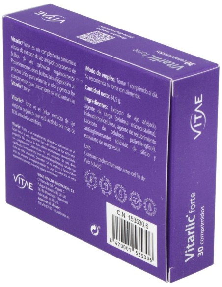 Vitarlic Forte (Kyolic Forte) 1000Mg. 30Comp. de Vitae