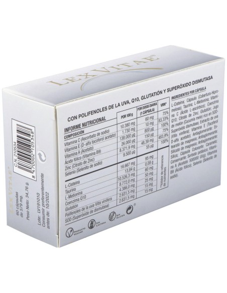 Lex Vitae (Uso Interno) Blister 60Cap. de Narval Pharma, S.A.