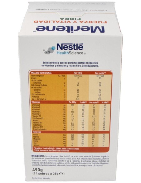 Fuerza y Vitalidad Fibra Chocolate 14x35g. de Meritene