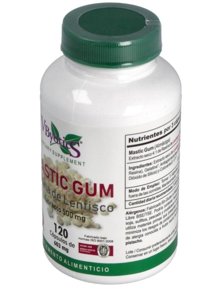 Mastic Gum Resina De Lentisco 120Cap. de Vbyotics