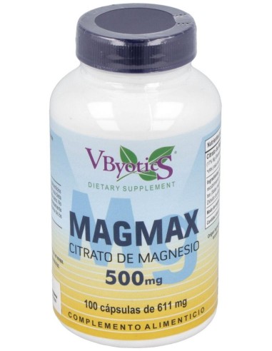 Magmax Citrato De Magnesio 500Mg. 100Cap. de Vbyotics