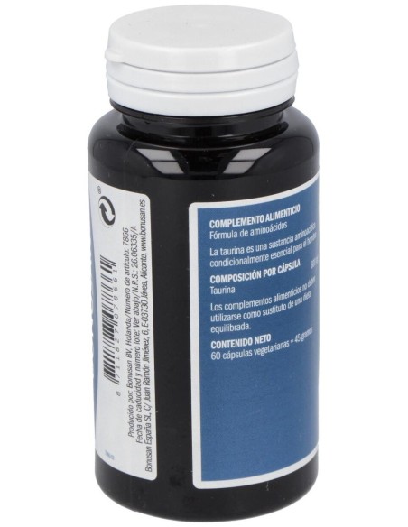 Taurina 600Mg. 60Vcap. de Bonusan